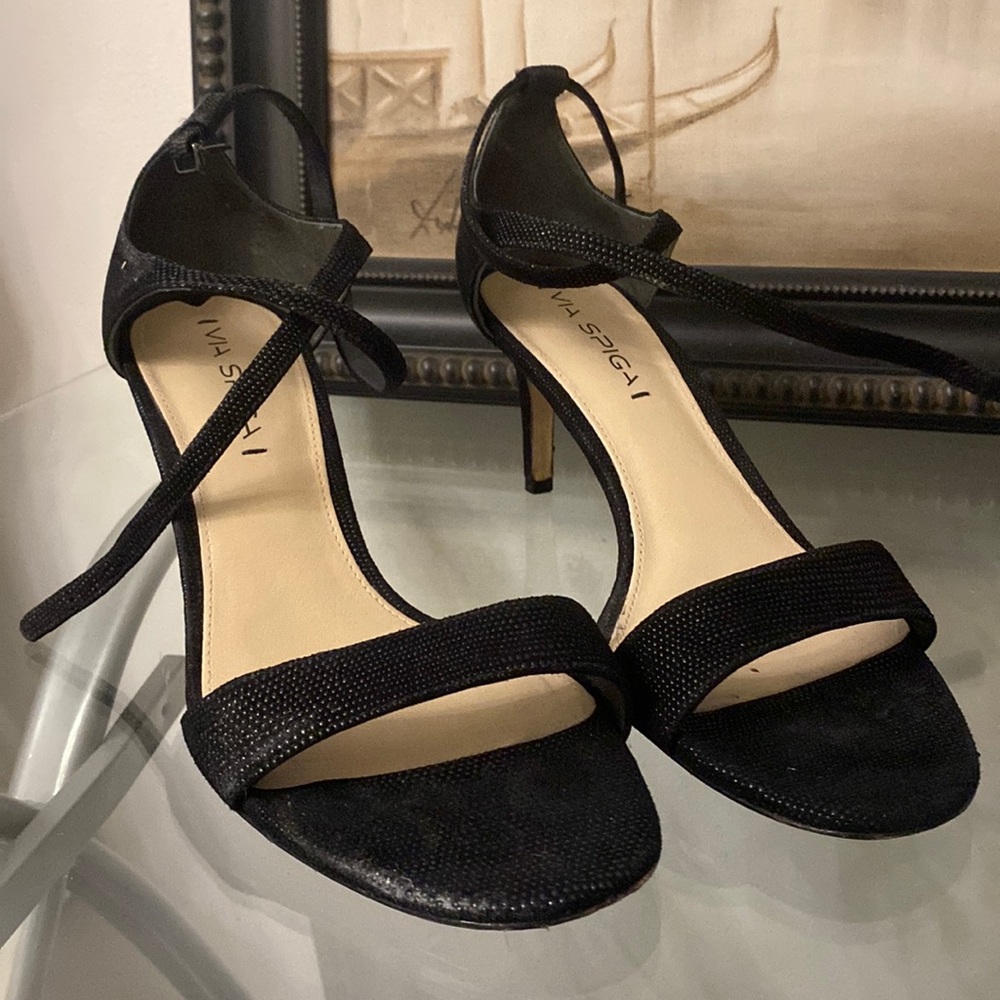Via Spiga Thin Black Heels